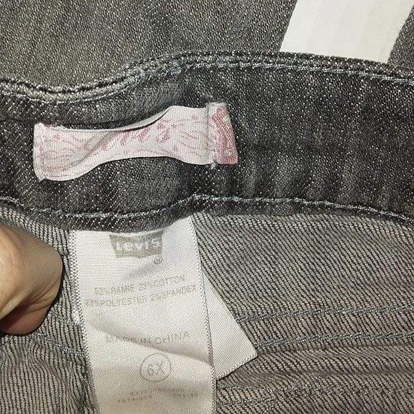 ☆EUC☆LEVI'S☆Little Girls Flare Leg 6X adjustable Waist denim Jeans - Picture 11 of 14